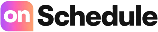Logo onSchedule — Nền sáng