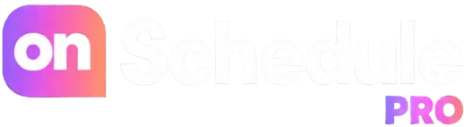 Logo onSchedule Pro — Nền tối